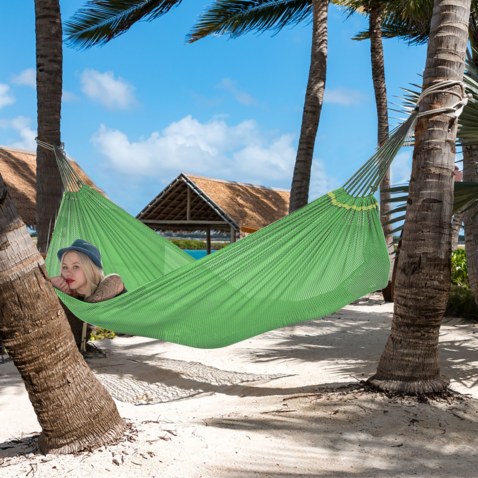 Cheap Goat Tents Camping Tools For Outdoor Camping Hammocks Breathable Lightweight Portable Mesh Hammocks For Outdoor Hiking Patio Beach   